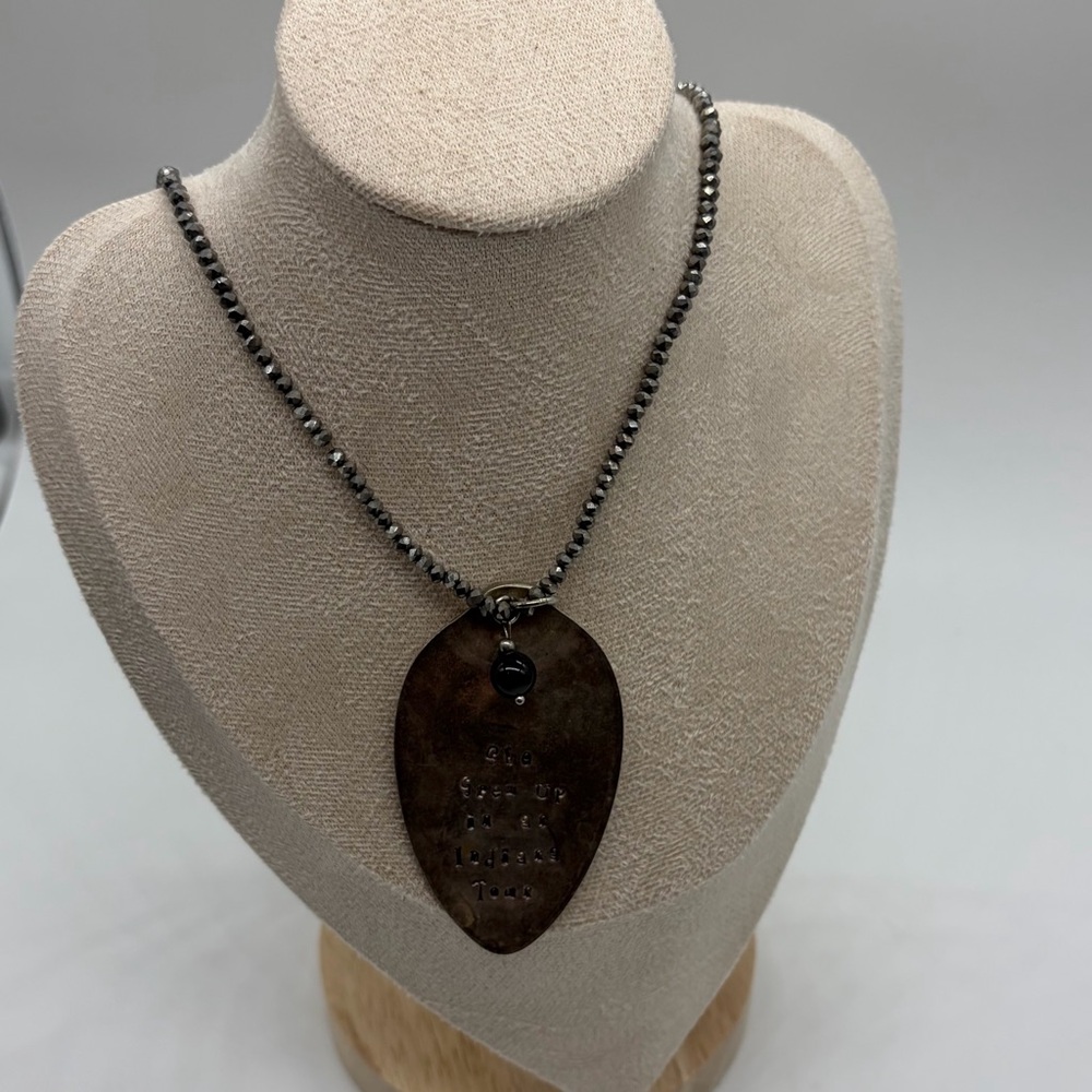 Spoon‎ Necklace, Boutique, "She grew up in an Indiana town", chain is 10" length
